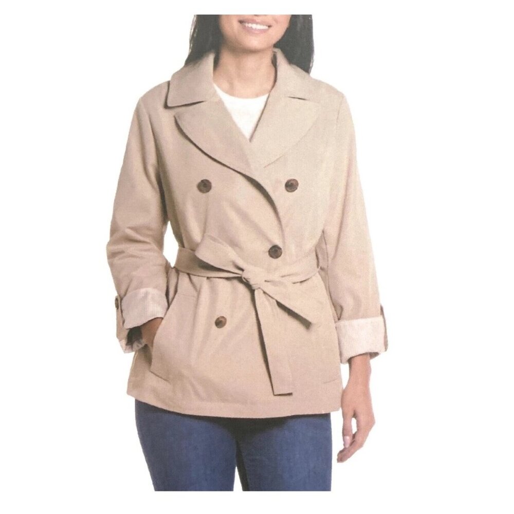 Weatherproof Women's Double Breasted Trench Coat Jacket size S NEW